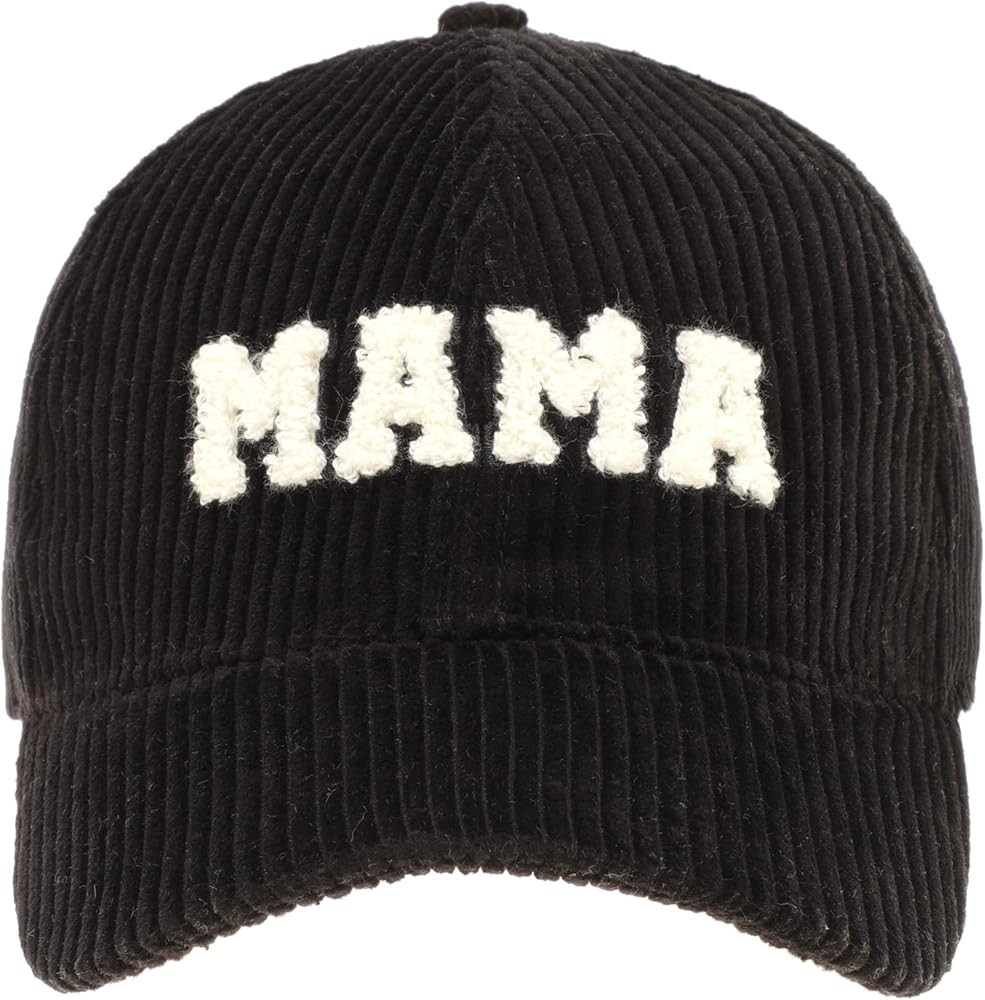 MIRMARU Women's 100% Cotton Corduroy Chenille 3D Patch Embroidered Adjustable Baseball Cap Hat | Amazon (US)