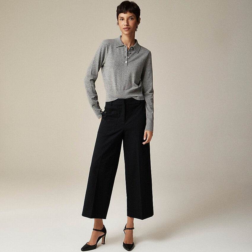 Sydney wide-leg pant in bi-stretch cotton | J. Crew US