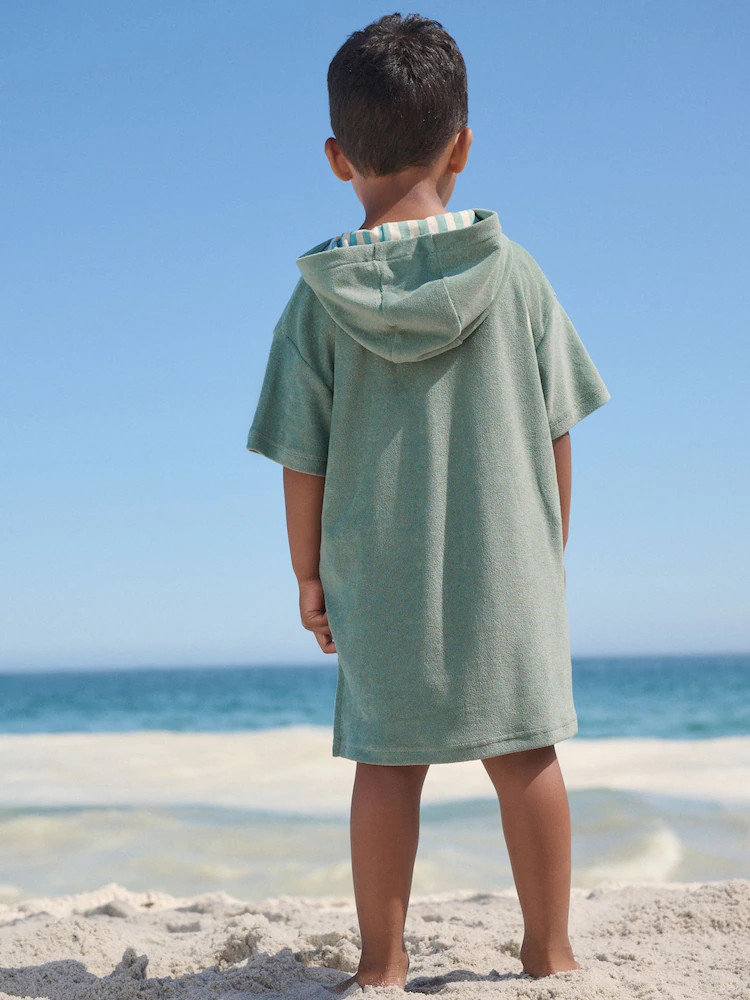 Sage Green Towelling Zip Through Cover-Up (3mths-7yrs) | Next US