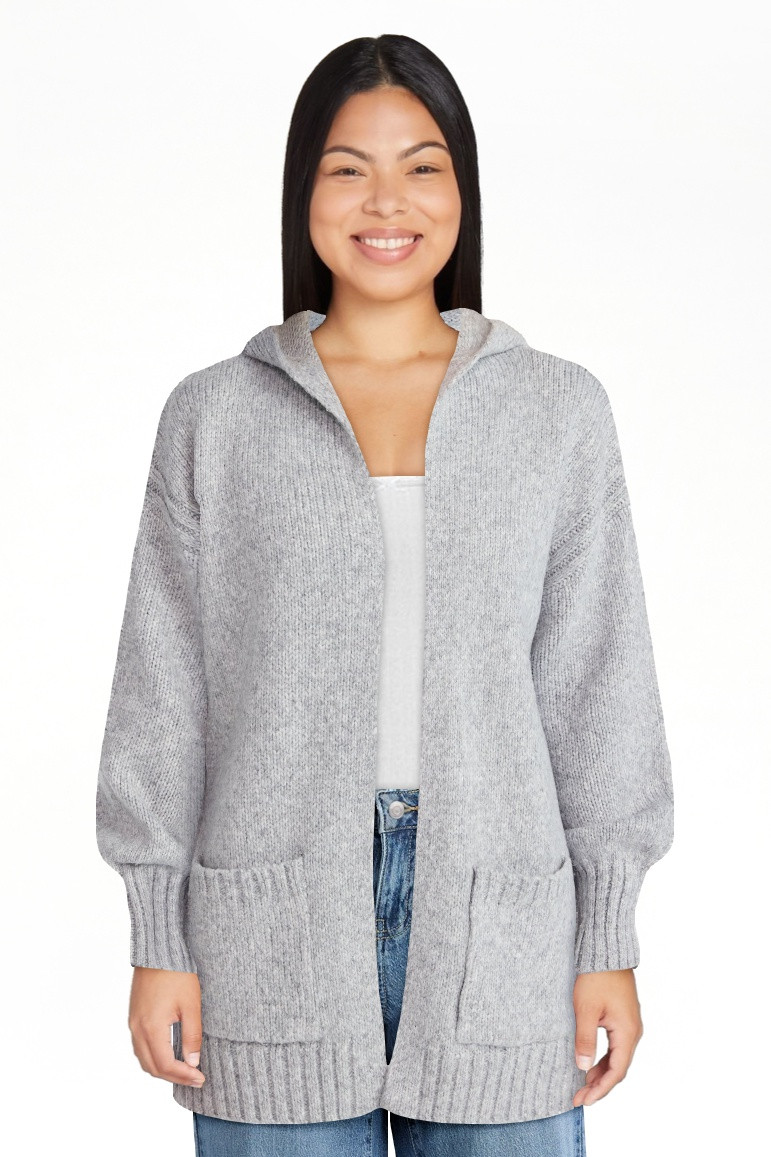 No Boundaries Fashion Hooded Cardigan, Women's | Walmart (US)