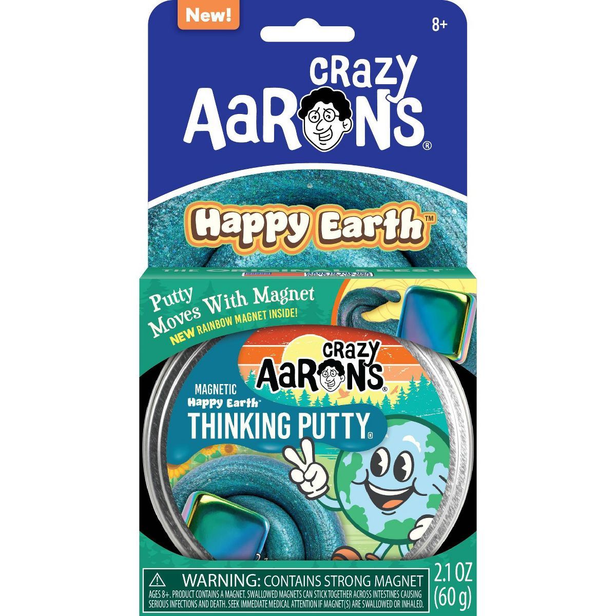Crazy Aaron's Happy Earth Magnetic 3.5" Thinking Putty Tin | Target