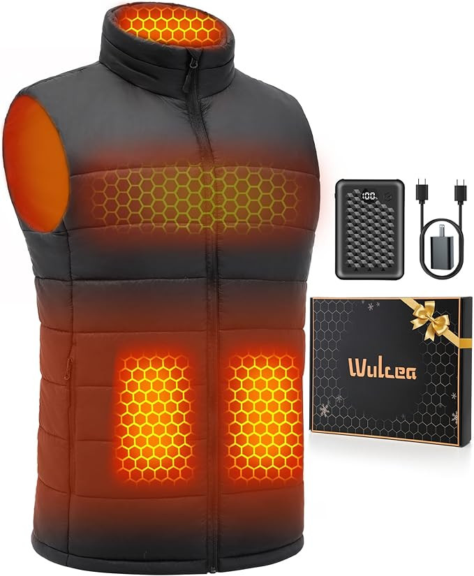 Wulcea Graphene Heated Vest For Men 7.4V Fast Charge Large Capacity Battery | Amazon (US)