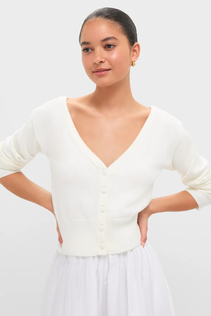Ivory Off the Shoulder Stevens Cardigan | Tuckernuck (US)