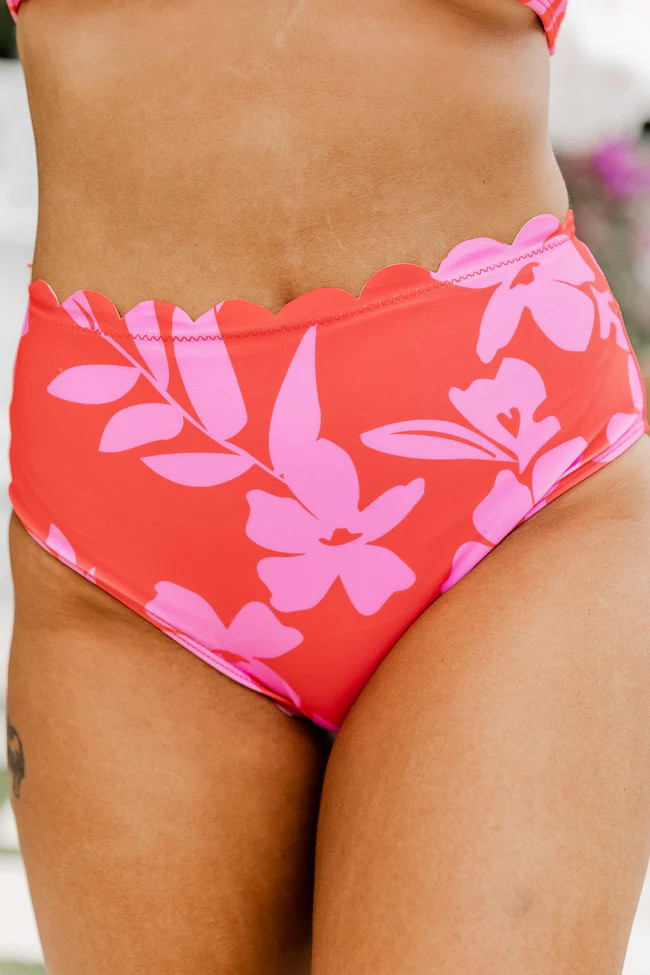 Opposites Attract Pink and Red Bikini Bottoms | Pink Lily