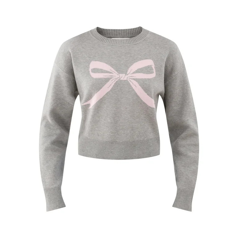 No Boundaries Jacquard Pullover Sweater, Midweight, Women’s Plus | Walmart (US)