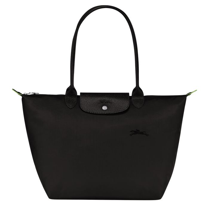 Tote bag L Le Pliage Green Black (L1899919001) | Longchamp US | Longchamp