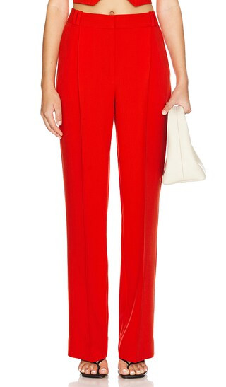 Irena Mid Rise Pant in Hibiscus | Revolve Clothing (Global)