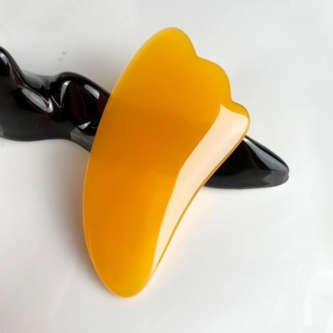 Face Massage Tool, Gua Sha Scraping Massage Board, Body Massage Stick for Eyes and Face (Yellow) | Amazon (US)