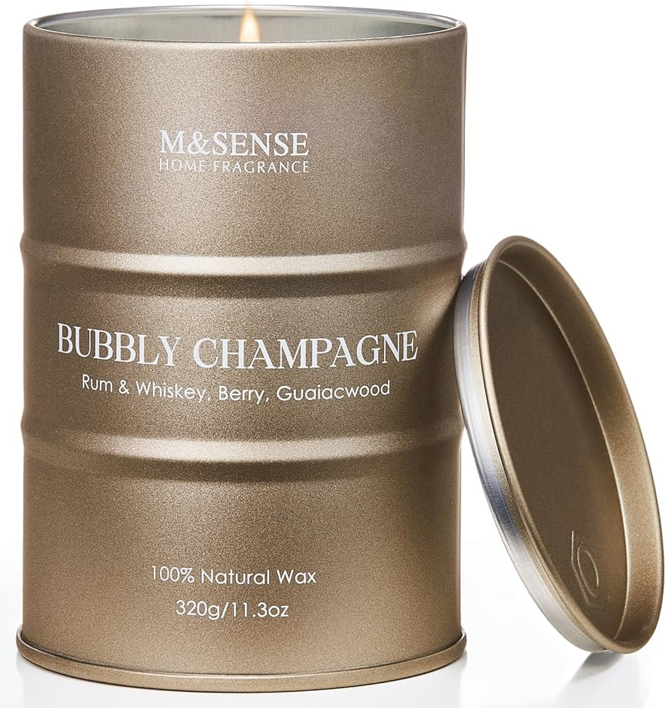 M&SENSE Bubbly Champagne Candles for Home Scented, Candles Gifts for Women & Men, Natural Soy Can... | Amazon (US)