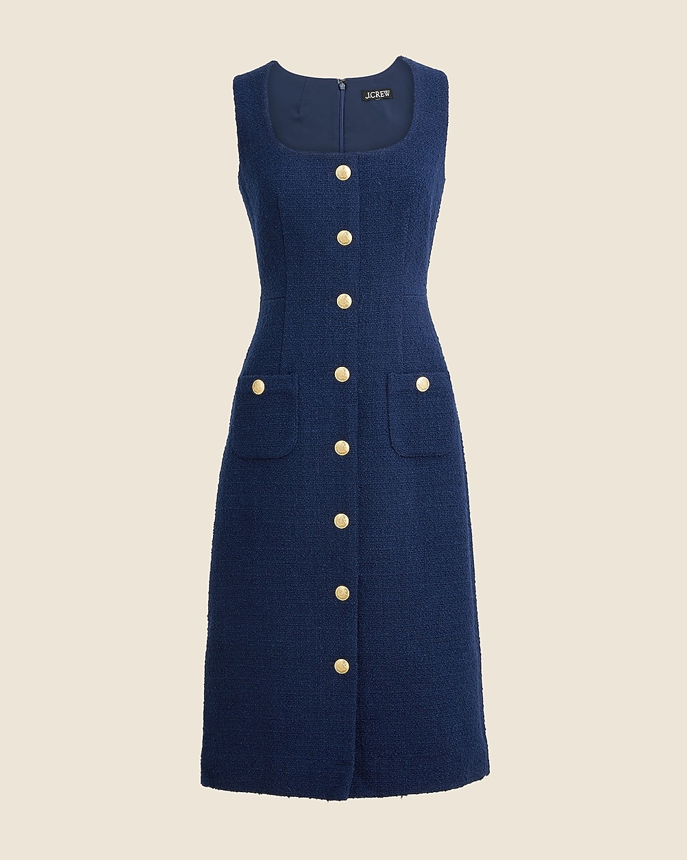 Sophia sleeveless midi dress in tweed | J. Crew US