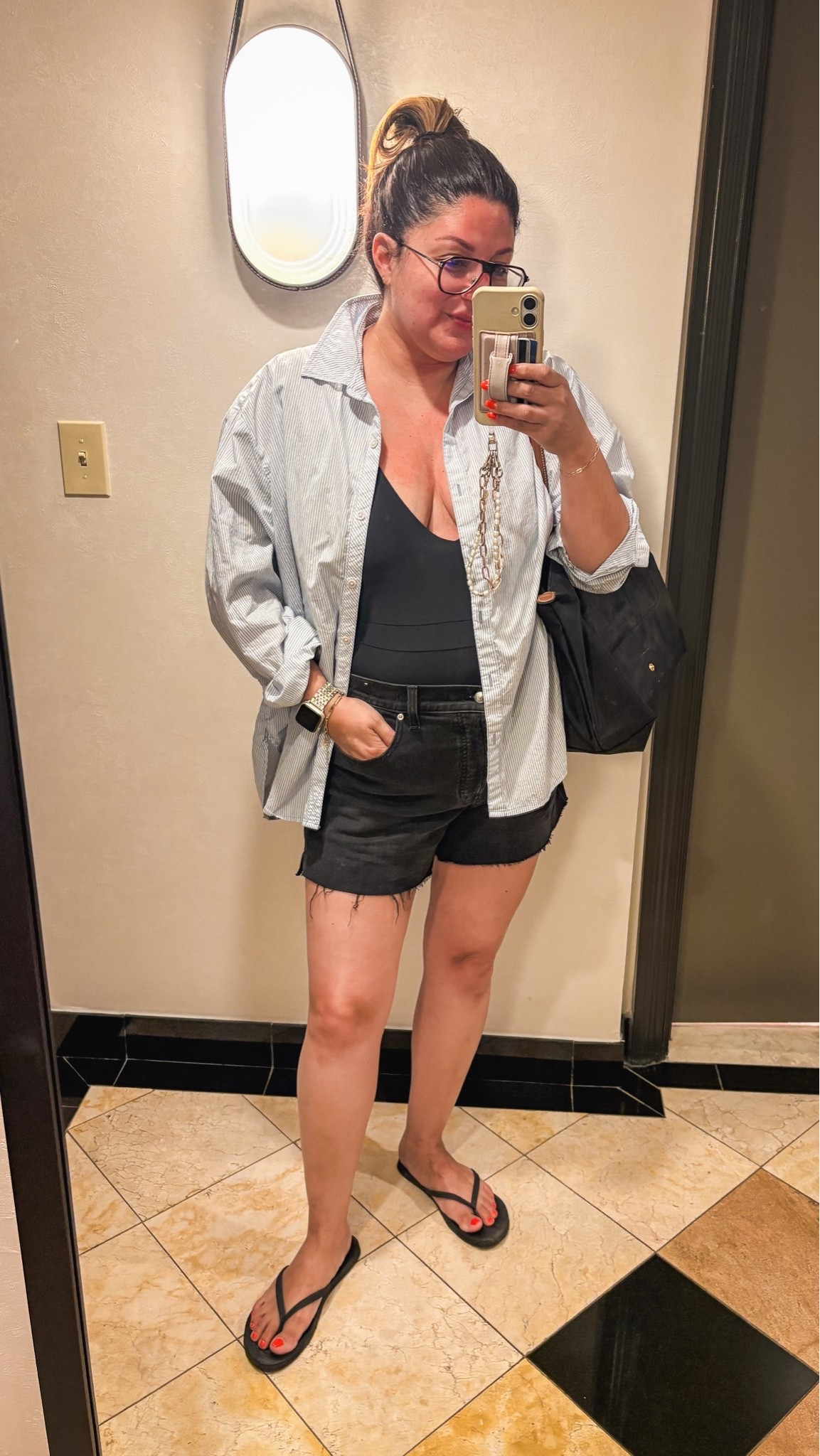 Aerie shirt - XL (old from last year but linked similar)
Madewell denim shorts - 32
Longchamp tote
Summersault Swimsuit - 10

#LTKOver40 #LTKMidsize #LTKSeasonal