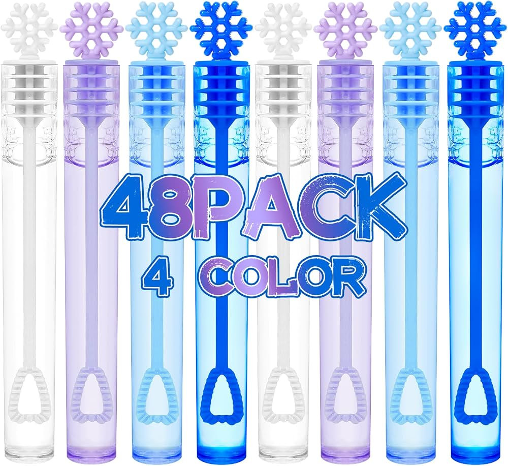 Winrayk 48Pcs Frozen Mini Bubble Wand Bubbles Party Favors for Kids Bubbles Bulk Birthday Gift To... | Amazon (US)