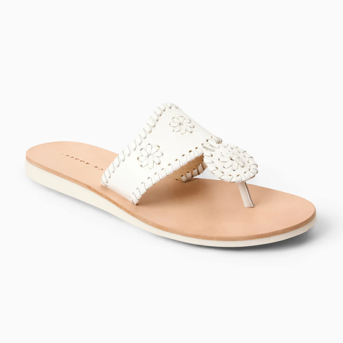 Jack Rogers Boating Jacks Sandal — White Nappa Leather | Jack Rogers