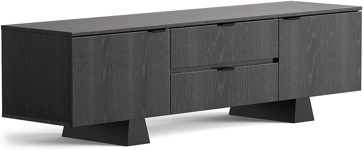 63" Wide TV Stand for 50-70" TVs, Featuring Slow Close Hardware, Adjustable Shelves, and Leveling... | Amazon (US)
