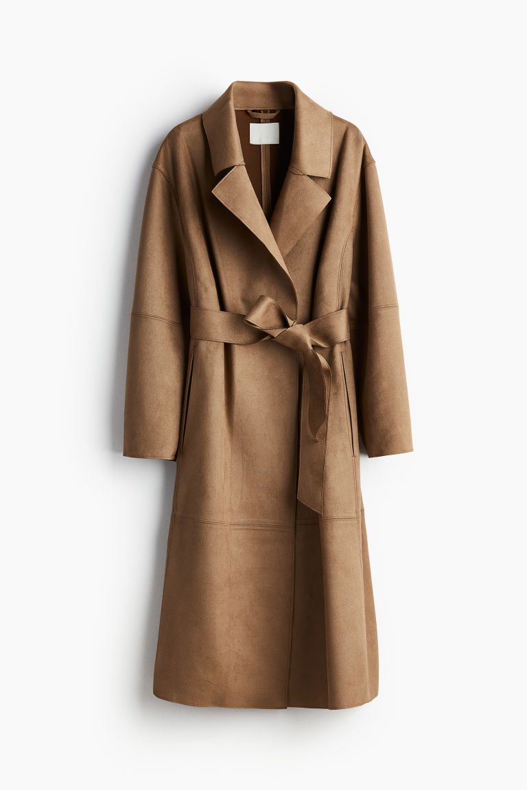 Napped Tie-Belt Coat | H&M (US + CA)