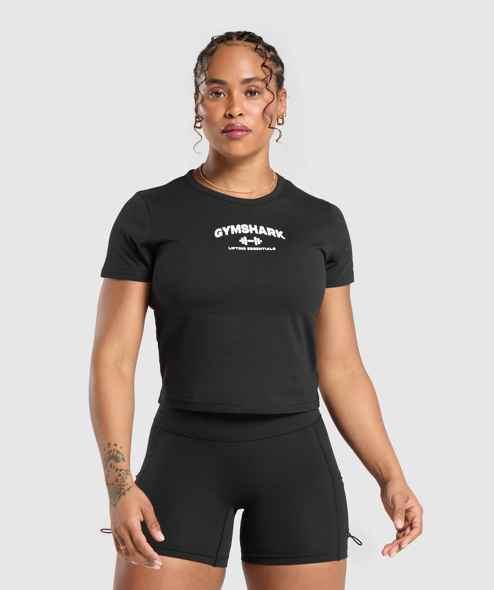 Gymshark Team GS Baby Tee - Black | Gymshark US