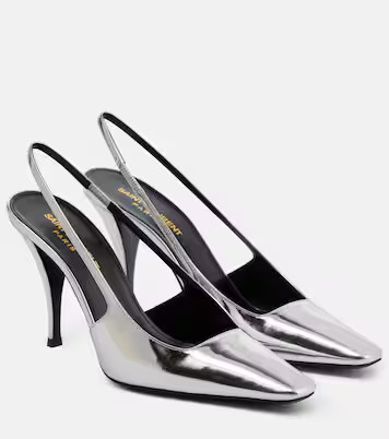 Blade 90 mirrored leather slingback pumps | Mytheresa (US/CA)