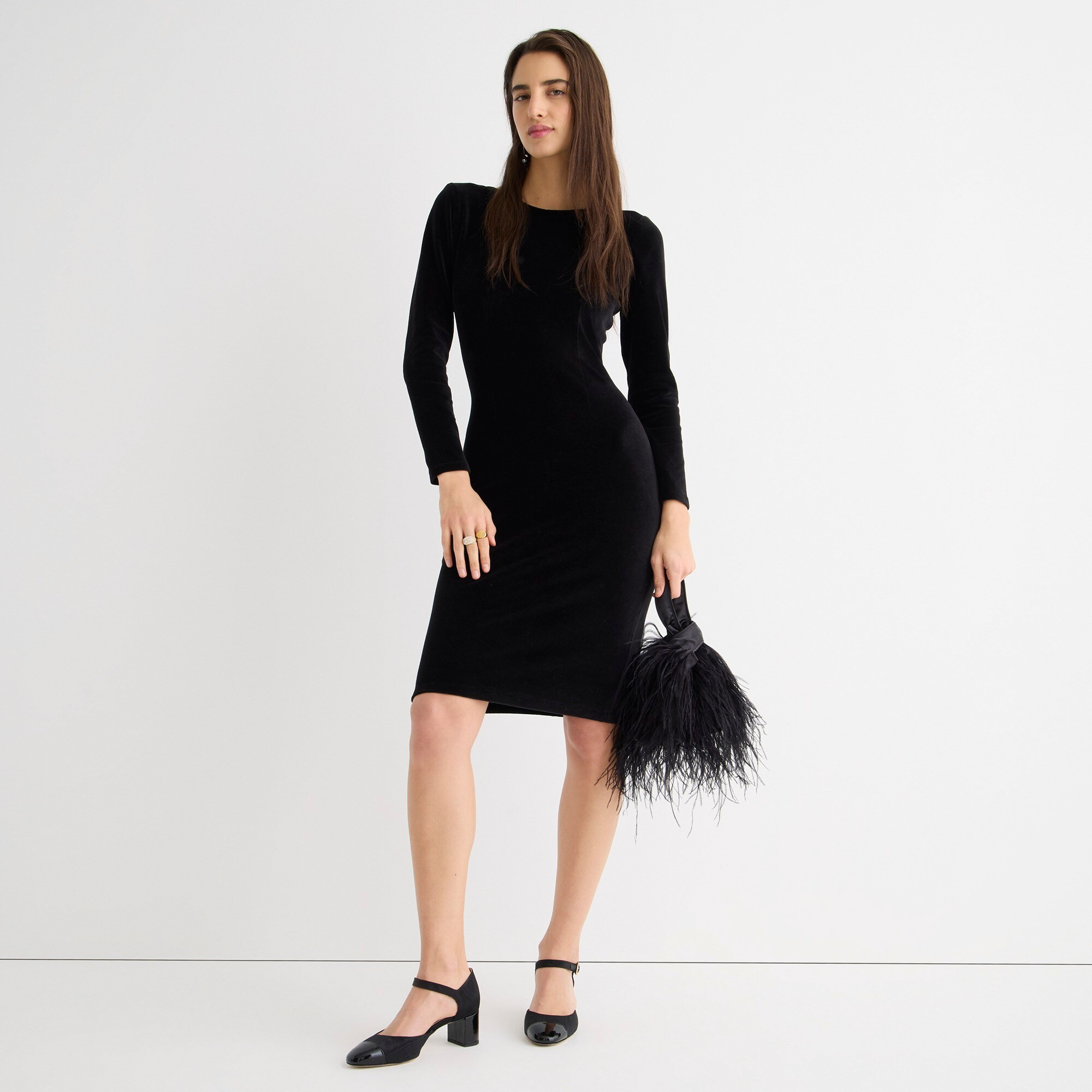 Scoopback sheath dress in Italian velvet | J. Crew US