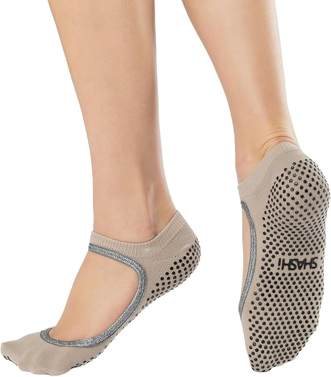 SHASHI Strap Mary Jane Socks – Grip Socks for Women w/Cut Out-Top – Activewear for Barre, Yog... | Amazon (US)