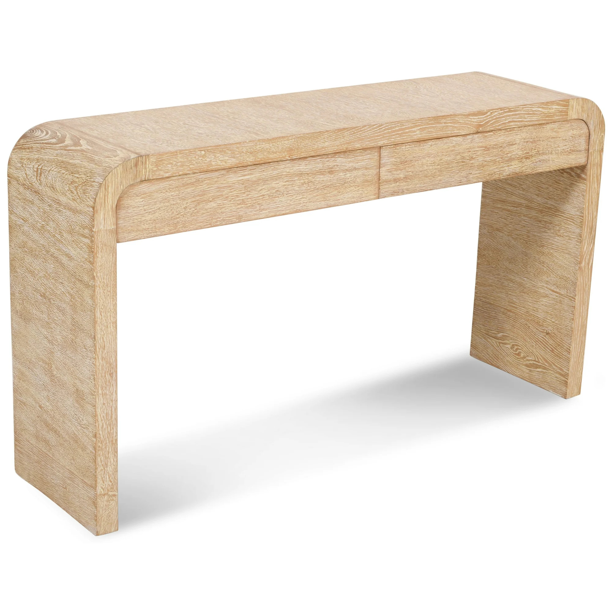 Meridian Furniture Cresthill White Oak Console Table | Walmart (US)