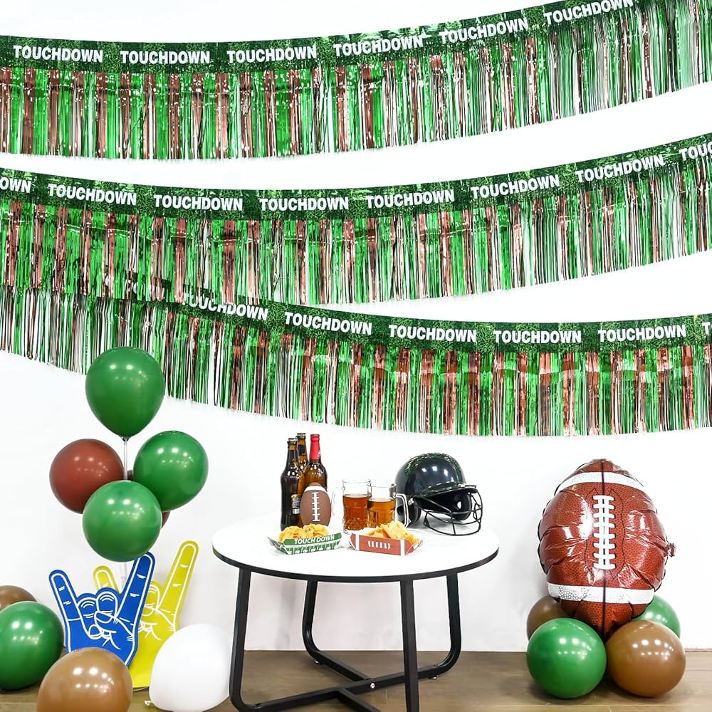 LOLStar Super Ball Party Decorations 2Packs 39 Feet Foil Fringe Garland Football Themed Tinsel St... | Amazon (US)