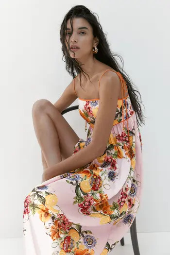 H&M Dress with tie shoulder straps | Nordstrom | Nordstrom