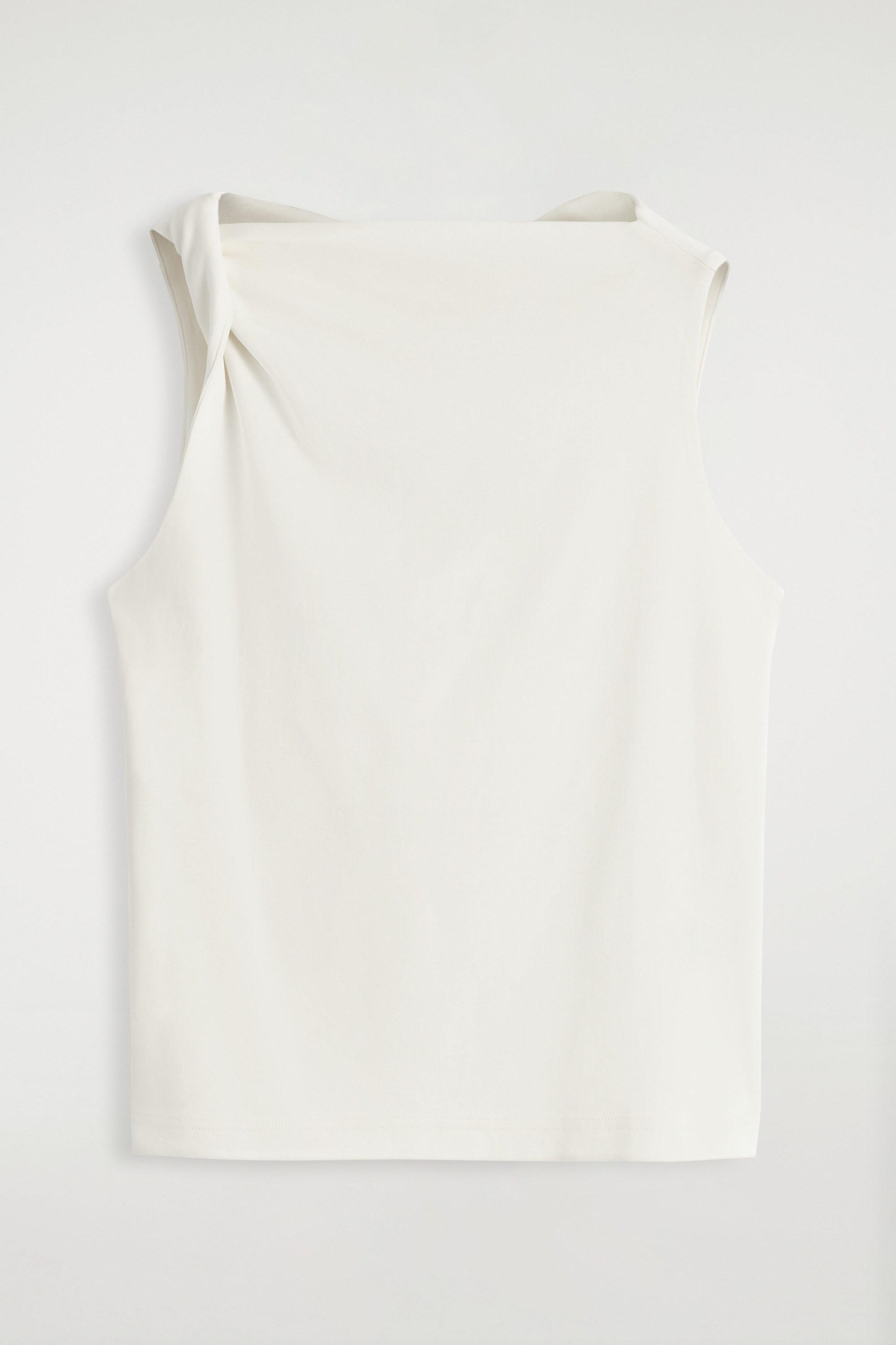 TWIST-DETAIL COTTON TOP - WHITE | COS UK