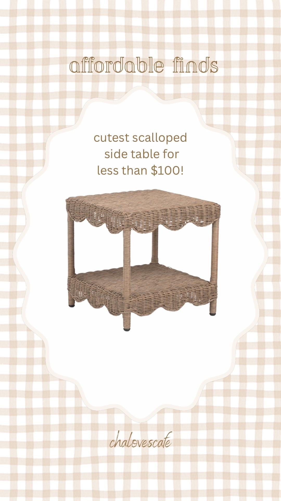 Cutest scalloped side table for less than $100! 

#LTKSeasonal #LTKHome #LTKSaleAlert