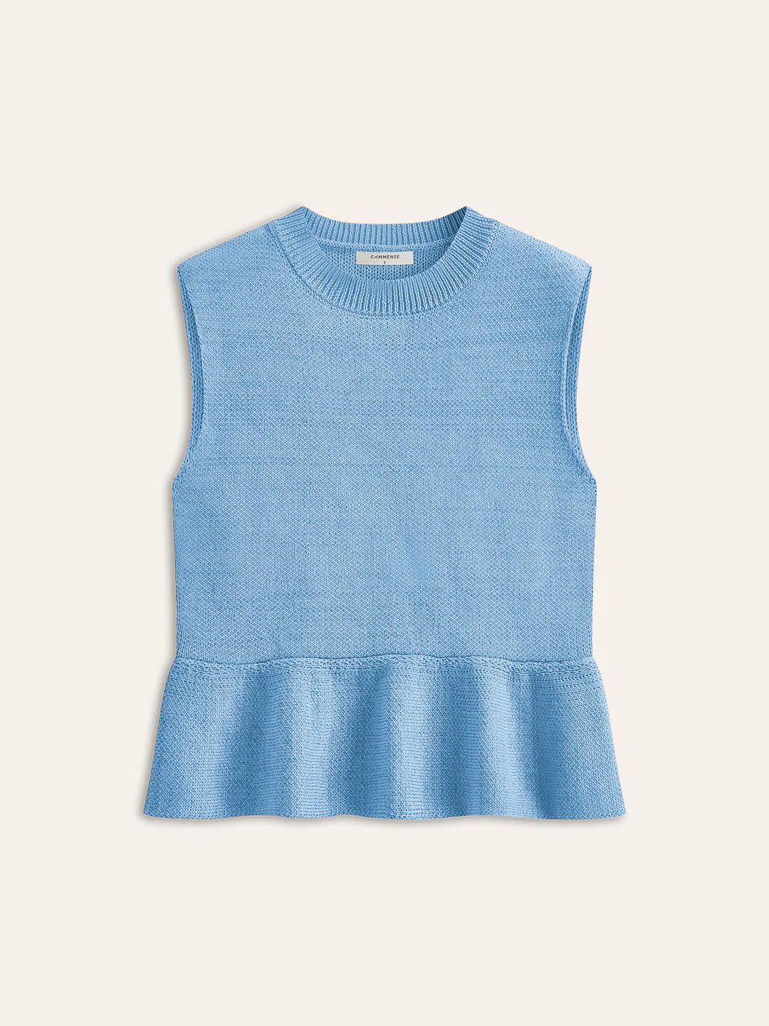 Sleeveless Ruffle Hem Sweater Vest | Commense