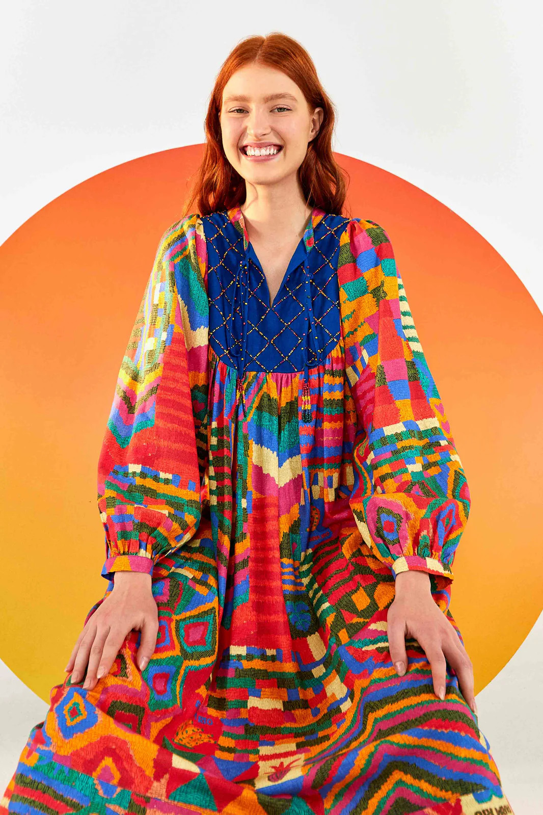 SUMMER PATCHES EMBROIDERED TUNIC DRESS | FarmRio (US)