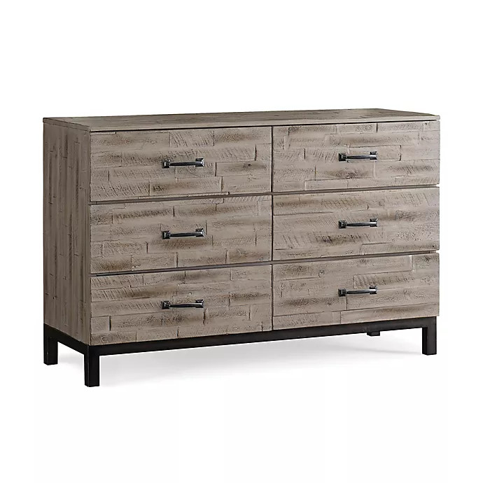 ED Ellen DeGeneres Romero 6-Drawer Double Dresser in Barnwood Grey | Bed Bath & Beyond