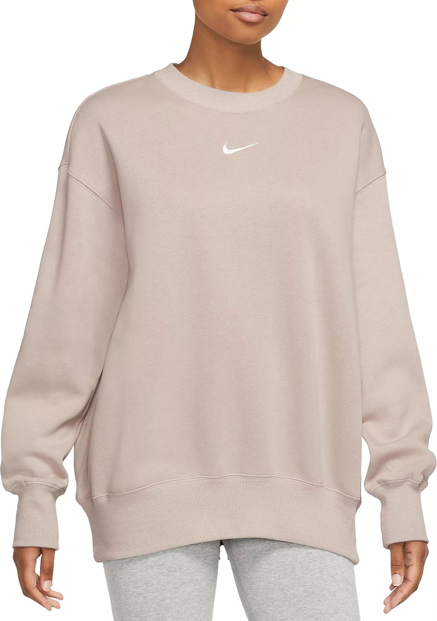 Nike Women's Sportswear Phoenix Fleece Sweatshirt, XL, Diffused Taupe | Dick's Sporting Goods