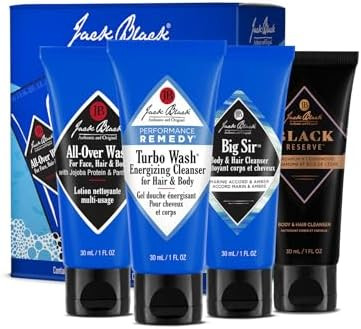 Jack Black Body & Hair Cleanser Collection Set for Men - Mens Body Wash Travel Size | Amazon (US)