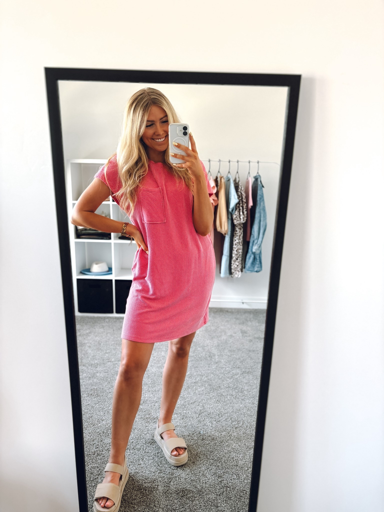 one of my fav tshirt dresses to wear in the summer!! More colors if pink isn’t your vibe! Wearing my usual size M
Sandals: true to size and comfortable 

| womens dress | summer dress | summer outfit 

#LTKSeasonal #LTKSummerEdit