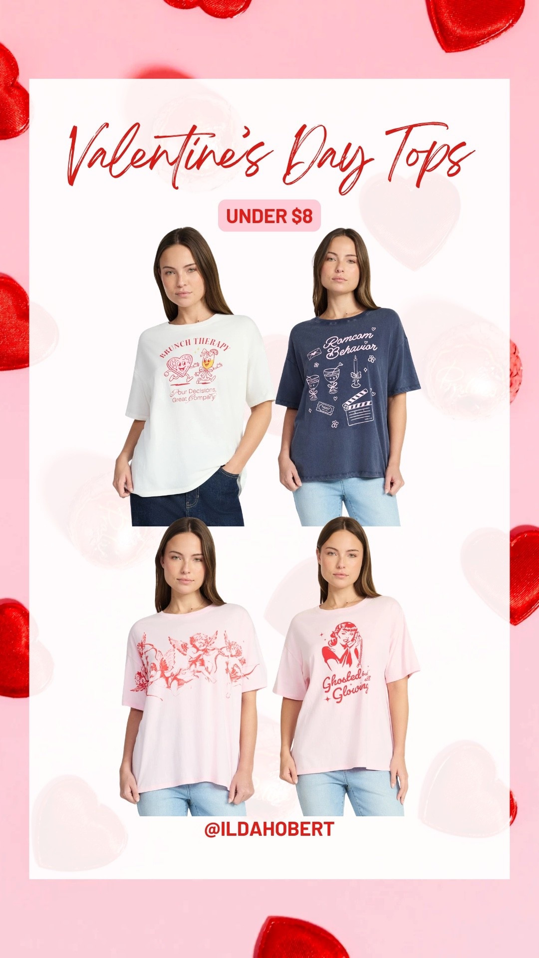 Valentine’s Day tops from Walmart under $8!❤️

@walmart Valentine’s Day, galentine, Walmart top

#LTKValentine #LTKSaleAlert #LTKSeasonal
