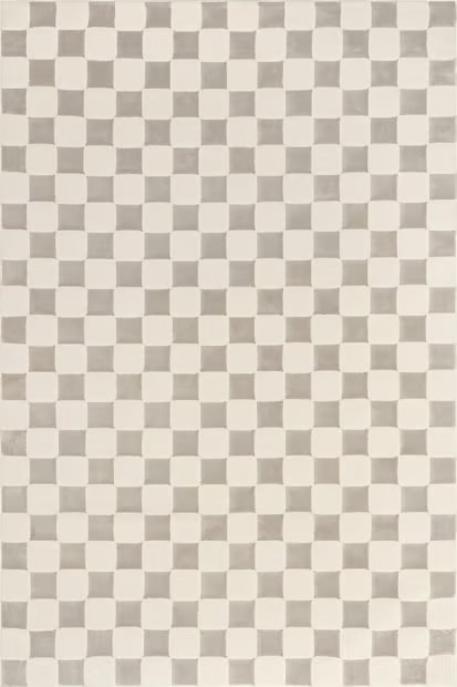 Cream Scout Checkered Washable 8' x 10' Area Rug | Rugs USA