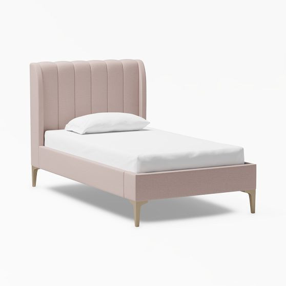 Avalon Channel Stitch Upholstered Bed | Pottery Barn Teen