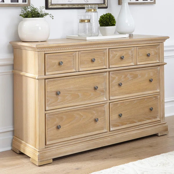 Ocean 6 Drawer 56'' W Double Dresser | Wayfair North America