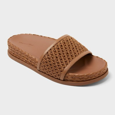 Women's Brinley Slide Sandals - Universal Thread™ Brown 9.5 | Target