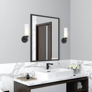 Aspen 1 Light Black ADA Single Sconce | The Home Depot
