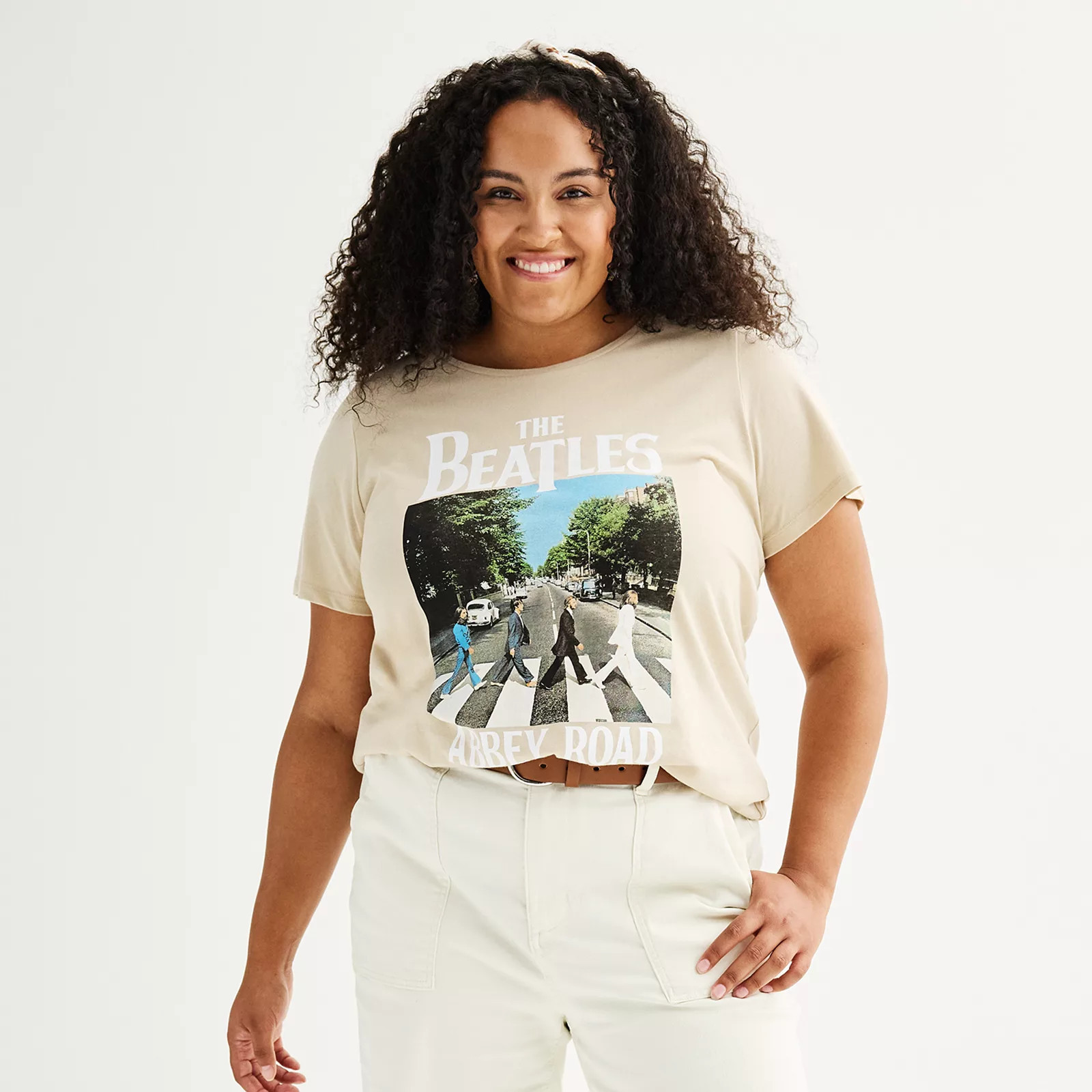 Women's Plus The Beatles Abbey Road Graphic Tee, Size: 3XL, Silver | Kohl's