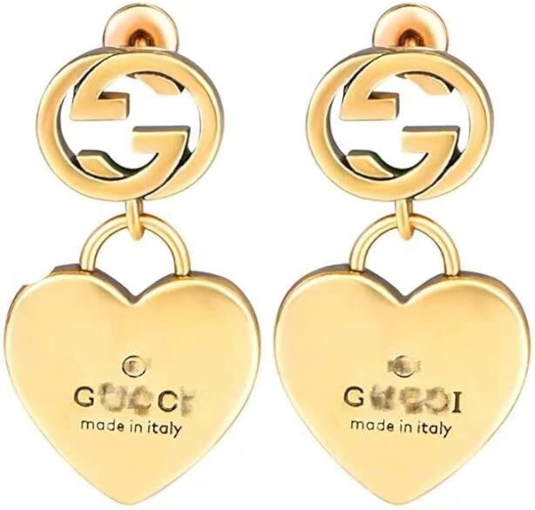 GG earrings G Letter Earrrings GG Earrings Lightweight Gold Rhinestone Stud Earrings AlphabetName... | Amazon (US)