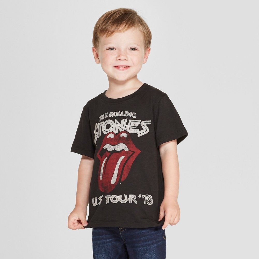 Toddler Boys' The Rolling Stones Short Sleeve Graphic T-Shirt - Black 4T | Target