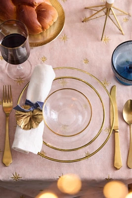 Gold Rim Glass Plate | Anthropologie (US)