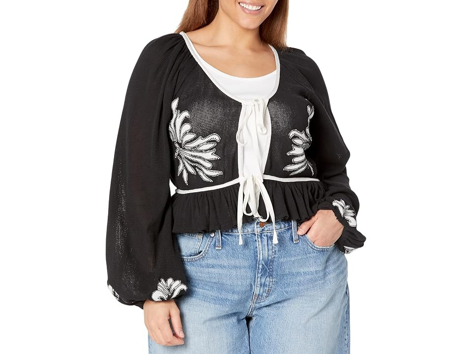Free People Lookout Top (Black Combo) Women's Clothing | Zappos