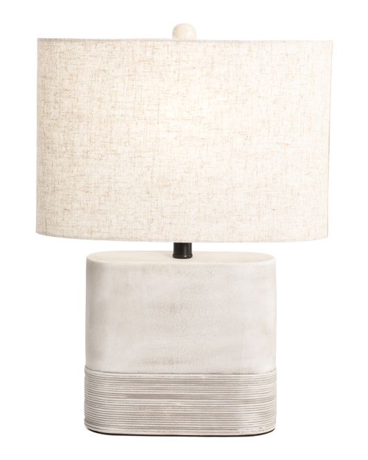 20in Cement Table Lamp | TJ Maxx