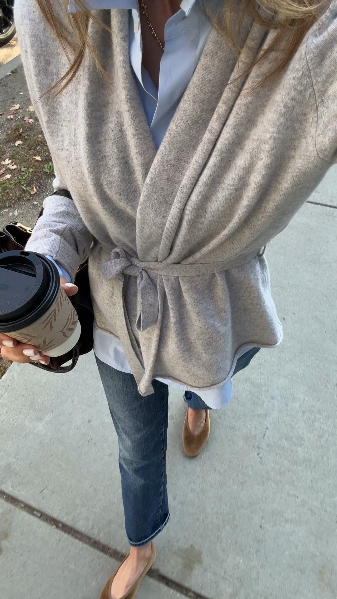 Cashmere wrap cardi sz S 
-Brochu Walker button up with the best details! Sz S 
-perfect AG jeans TTS 
-velvet flats on repeat. TTS 


#LTKTravel #LTKOver40 #LTKStyleTip