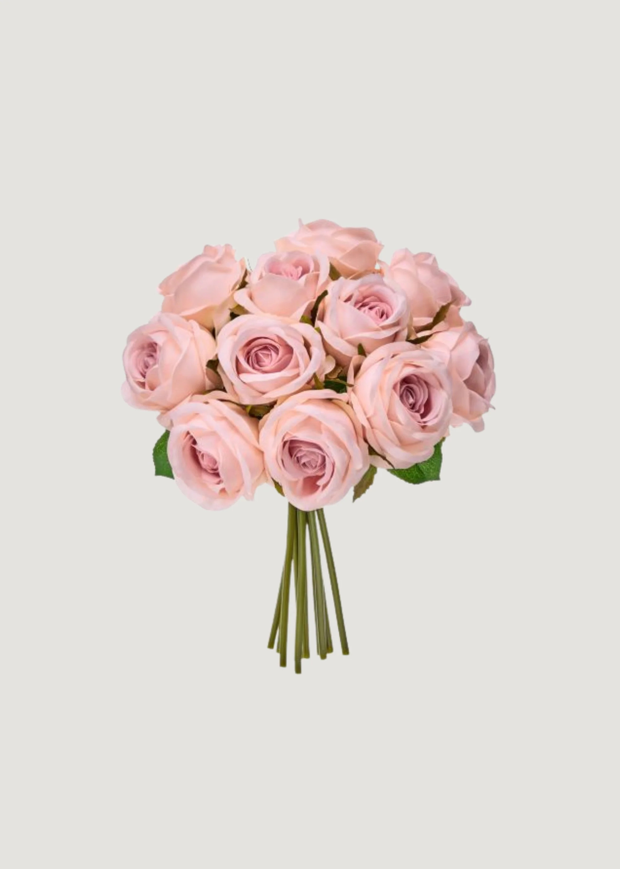 Blush Pink Fake Rose Flower Bundle of 11 - 12 | Afloral