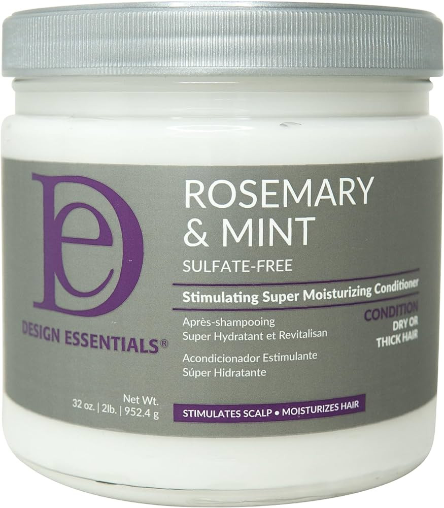 Design Essentials Rosemary & Mint Stimulating Super Moisturizing Conditioner, 32 Ounce Container | Amazon (US)