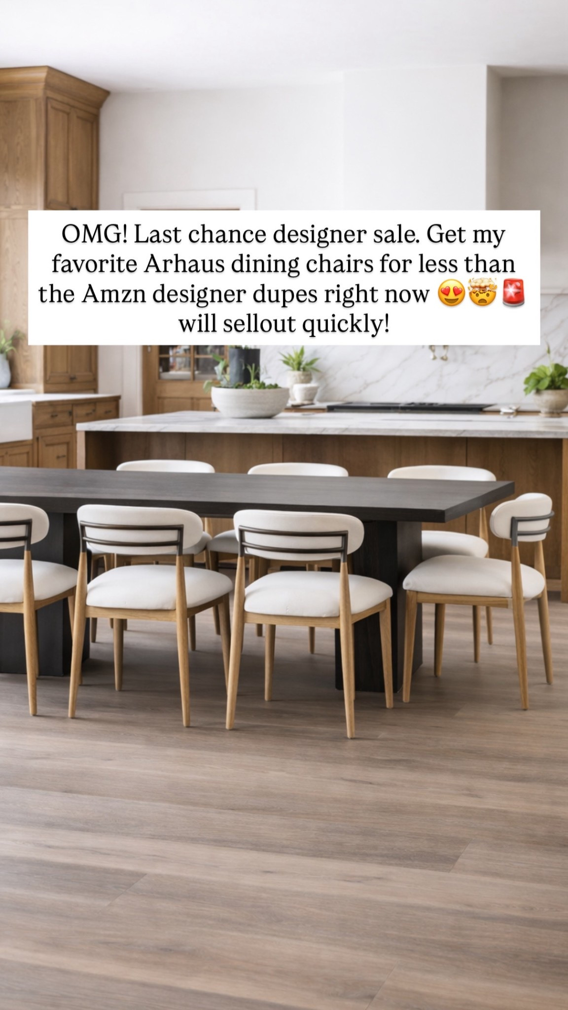 OMG! Last chance designer sale. Get my favorite Arhaus dining chairs for less than the Amzn designer dupes right now 😍🤯🚨 will sellout quickly! 

I haven’t seen them less than $185 in years! 

#LTKSaleAlert #LTKHome